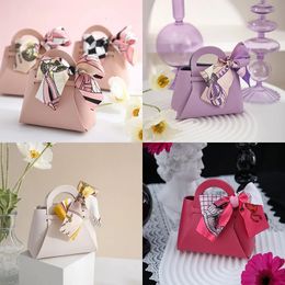 Gift Wrap 1020PCS Creative Leather gifts Box With ribbon Wedding Favours and Candy Boxes For Birthday Party Supplies Chocolate Box Package 231205