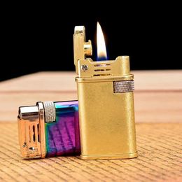 CHIEF Metal Creative Retro Old-fashioned Kerosene Lighter Ejection Rocker Ignition Outdoor Windproof Men's Tool Gift