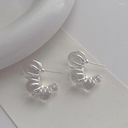 Dangle Earrings Minimalist Design Transparent Round Bead C-shaped For Women's Ear Accessories