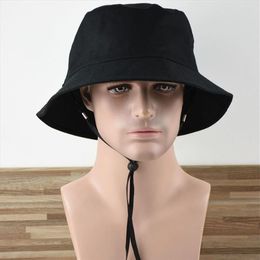 Men Large Size Fisherman Hat Pure Cotton Sun Cap Male Bucket Big Head Man Plus Boonie 57-60cm 60-62cm 62-64cm 2201143218