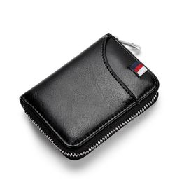 Card Holders Fashion RFID Genuine Leather Women Business Holder Coin Wallet Bank Case Female ID Cardholder Purse For Men225q