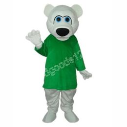 Strange White Bear Mascot Costumes Halloween Cartoon Character Outfit Suit Character Carnival Xmas Advertising Birthday Party Fancy Dress