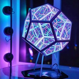 The Trap Orb DIY LED Infinity Dodecahedron Christmas Halloween Decoration LED Infinity Mirror Creative Cool Art Night Lights H0922279P