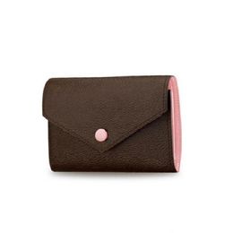 Classic Designer wallet purse Whole Lady short wallets Purses Colourful Card Holder Women Hasp Pocket cards holders with Box258e