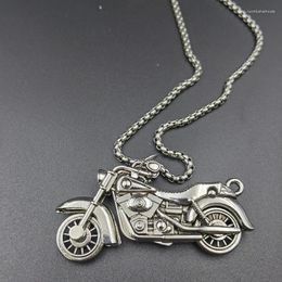 Pendant Necklaces 2023 Hip Hop Personality Motorcycle Necklace Hipster Punk Style Alloy Sweater Chain