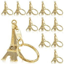 Keychains Lanyards 50Pcs Paris Eiffel Tower Shape Keychain Novelty Gadget Trinket Souvenir Christmas Gift Keychain 231205