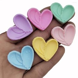 Decorative Figurines Colourful Resin Heart Ice Cream Charms Artificial Food Pendants Jewellery Making Accessories Dollhouse Decor