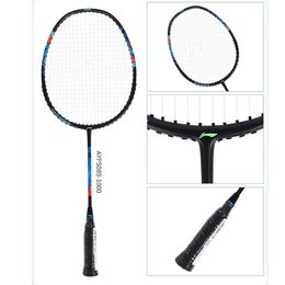 Authentic LiiNing Children's Badminton Racquet Thunder Kids Carbon Fibre Elementary School Parent Child Ultra Light Single Racquet JR