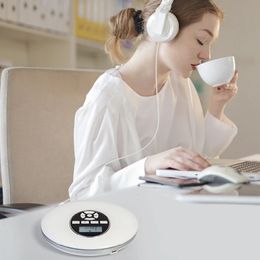 CD Player Round Style CD Portable Headset HiFi Music Reproductor Walkman Discman Rechargeable Shockproof Lecteur 231206