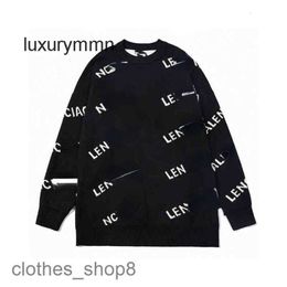 balenciiaga Designers Sweaters Brand Thickened Double Layer Printed Letter Knitted Street Coat 9d2k 8MYE 9B03