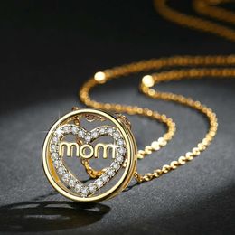 MOM Circular Creative Pendant Necklace, Birthday Party Jewelry Accessories Anniversary Commemorative Gift