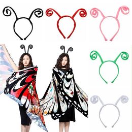 Halloween Ant Tentacle Headbands Funny Antenna Headband Butterfly Headband Adult Kids Party Costume Hair Accessories AB739214c