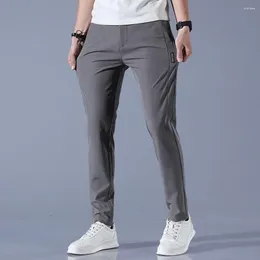 Men's Pants Men Casual Trousers Quick-dry Breathable Sweatpants With Pockets For Spring Autumn Loose Straight Fit Outdoor