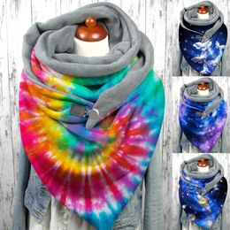 Scarves Fashion Winter Women Christmas Print Button Soft Wrap Casual Warm Shawls Personalized Kit For