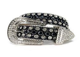 Large Size Rhinestones Belt Western Cowgirl Cowboy Bling Bling Crystal Studded Leather Belt Removable Buckle For Men Women High qu8301280