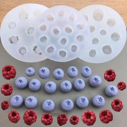 Baking Moulds 3D Simulation Fruit Fondant Chocolate Mould Blueberry/Raspberry Silicone Candle Soap Cake Decorating Tool Accessories