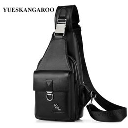 Summer Men's Chest Bags Leather Crossbody Sling Shoulder Bags For Men Casual Travel Messenger Bag Anti-theft Chest Pack293N