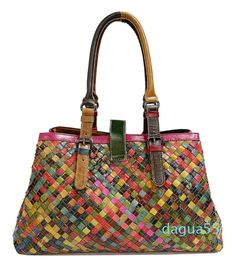 Shoulder Tidal Leather Woven One-shoulder Messenger Women's Long-term