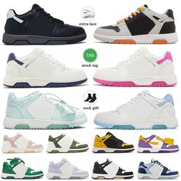 Top Quality Out of office Sneakers Casual Designer shoes off Leather Black White Panda Pink Light Grey ooo for walking Women mens Low Tops Platform dhgates Sneakers