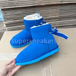 2022 Snow Warm Boots Bow Short Baby Boy Girl Kids Soft Sheepskin Plush Keep Beautiful Christmas Birthday Gifts size 21-35 designer shoes