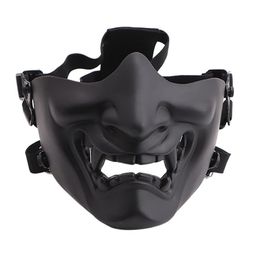 Scary Smiling Ghost Half Face Mask Shape Adjustable Tactical Headwear Protection Halloween Costumes Accessories Cycling Face Mas226G