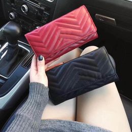 NewWomen Wallet Marmont Famous Designer Pu Leather Fashion Single Zipper Ladies Long Purse310q