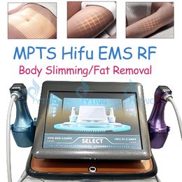 MPTS Hifu High Intensity Focused Ultrasound with EMS RF Fat Loss Cellulite Reduction Hifu Body Slimming Machine