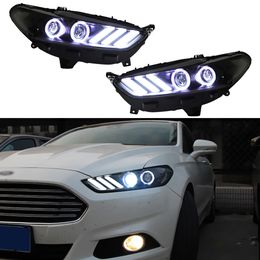 For Ford Fusion 2013-2016 Headlights HID Xenon Projector LED DRL Turn Signal