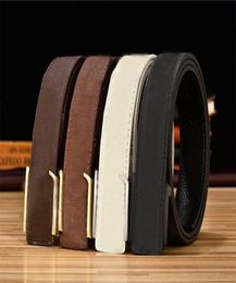 2022 Fashion top grade Custom leather belt Casual big gold Buckle Multicolor Business Belts for Women Men Designer 38cm with box1280124