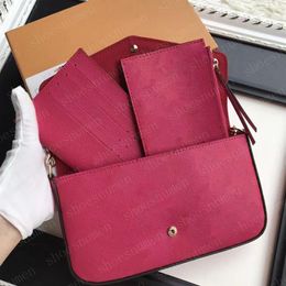 2022 Luxury Women Messenger Leather handbag Evening Bag Original box high quality flower checkers date code serial number embossed208G