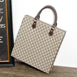 Whole brand women bag classic printed business handbag fashion professional leather mens and womens hand-held file bagss vinta224n