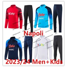 2023/24 Napoli Soccer Sweatshirt 23 24 KVARATSKHELIA MINJAE ZIELINSKI H.Lozano OSIMHEN POLITANO Men Kids Football Training Suit _Tracksuit