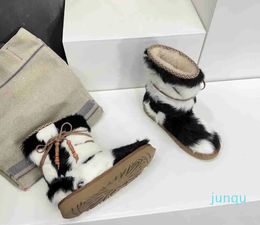 Classic Latest Vintage Fur Integrated Fashion Snow Boots