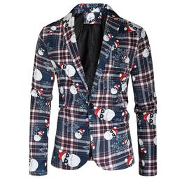 Men's Suits Blazers 3D Print Christmas Suits Men Long Sleeve Blazers Winter Printed Music Mens Funny Jacket 231206