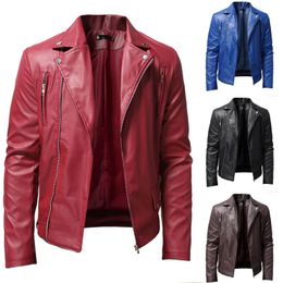 Men's Jackets 2023 Winter Leather Jacket Coat South Korea Fashion Street Wear Luxury Brand Retro Short Zipper Motorcycle Clothes 231205