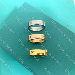 Designer Couple Ring Women Classic Letter Diamond Ring High Quality Lover Engagement Rings Luxury Jewellery Valentine Christmas Gifts