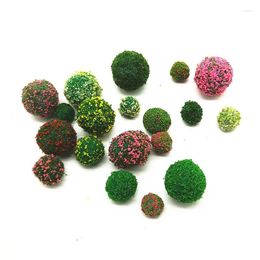 Decorative Figurines 5pc Mini Grass Ball Artificial Flower Plants Miniatura Ornament Craft Decor Miniature Home Decoration DIY Accessories