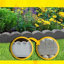 Brick Edgings Block Mold Garden Fencing Flowerbed Mould Decor Concrete Flower Pond Fence Idyllic Courtyard Other Buildings244g
