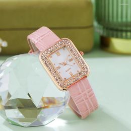 Wristwatches Live Style Diamond Inlaid Rectangle Sen Fashionable Temperament Women's Watch