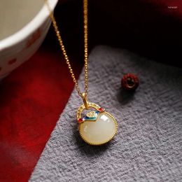 Pendant Necklaces Female Necklace With Ruyi Fashion Style Jewelry Stone