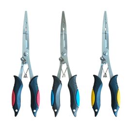 Fishing Accessories Multifunctional Luya Pliers Stainless Steel Fish Mouth Hook with Rubber Handle 231206