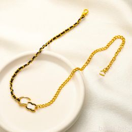 Designer Necklace Gold Plated Necklaces Choker Chain Crystal Letter Pendant Fashion Womens Wedding Jewellery Accessories