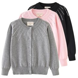 Cardigan Cozy and Stylish Knitted Cardigan for Kids Round Neck Sweater for Girls and Boys Baby Girl Winter Clothes 231206