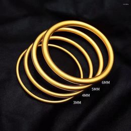 Bangle 1pcs 4mm Wide Classic Closed Titanium Steel Bracelet For Women's Jewellery