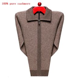 Men's Sweaters Arrival Fahsion High Quality 100 Pure Cashmere Sweater Cardigan Thickened Jacket Size XS S M L XL 2XL 3XL 4XL 5XL 231205
