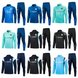 23 24 soccer tracksuits MILIK PAYET Marseilles survetement 22 23 fottball Training suit veste maillot de foot Olympique OM tracksuit football jogging