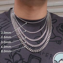 Chains 10 Pieces Stainless Steel Cuban Link Necklace For Men Women Tarnish Free Heavy Curb Chain Choker 16 18 20 22 24 Inches