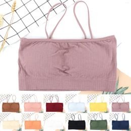 Yoga Outfit Comfort Women'S Sport Bra Casual Wireless Brassiere Multi Solid Colour Lingerie Thin Shouder Strap Bralette Ropa Deportiva Mujer