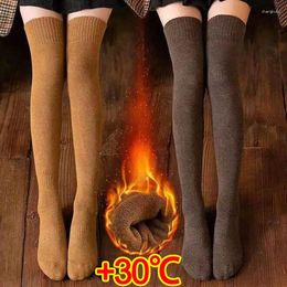 Women Socks Women's Plush Thickened Long Winter Warm Medium Tube Stockings Girls Harajuku Retro Wool Cashmere Seamless Snow