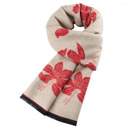 Scarves Women's Winter Scarf Soft Warm Print Flower Cashmere Female Shawls And Wraps Pashmina Ladies Bandana Hijabs Echarpe